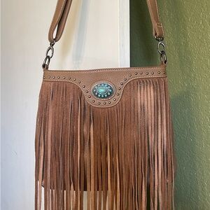 Fringe Tan Shoulder Bag